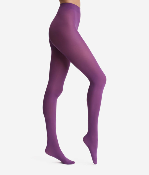 DIM Purple opaque tights 50D Dim x Inès de la Fressange