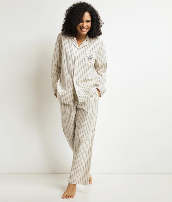DIM Women's grey striped pyjama trousers Dim x Inès de La Fressange