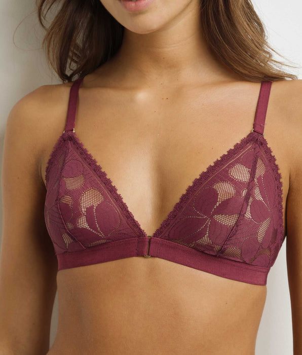 DIM Fig Art Flowers underwired triangle bra
