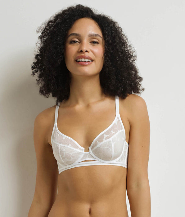 DIM Underwired push-on bra White Dim Bloom
