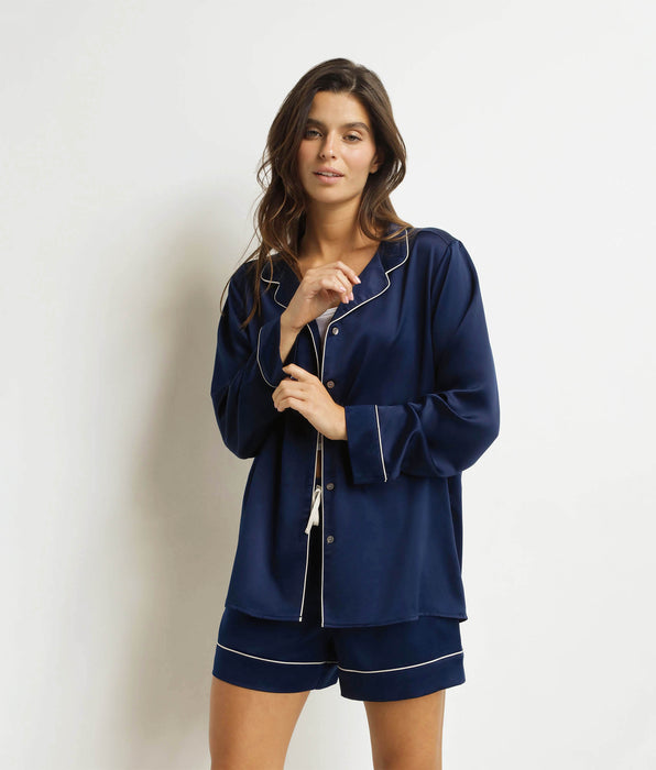 DIM Women's pyjama shorts Midnight Blue Don't Disturb

