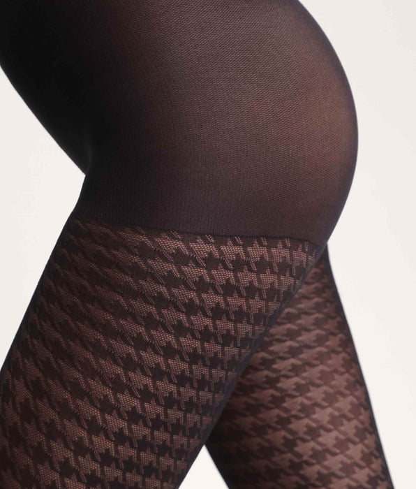 DIM Black houndstooth tights Dim Style