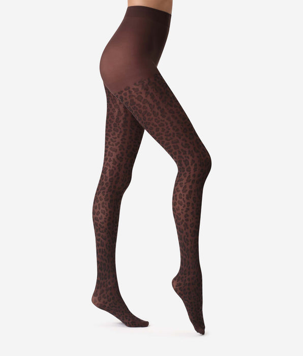 DIM Brown leopard print tights Dim Style