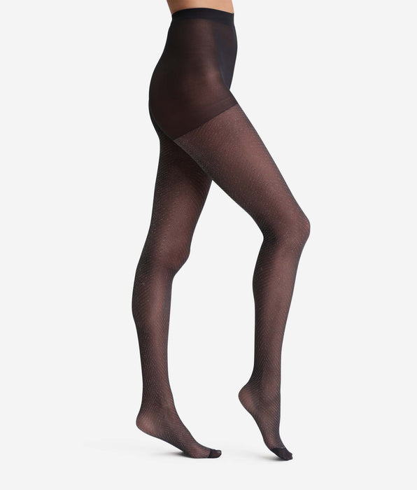 DIM Black Shiny Sequined Tights Dim Style