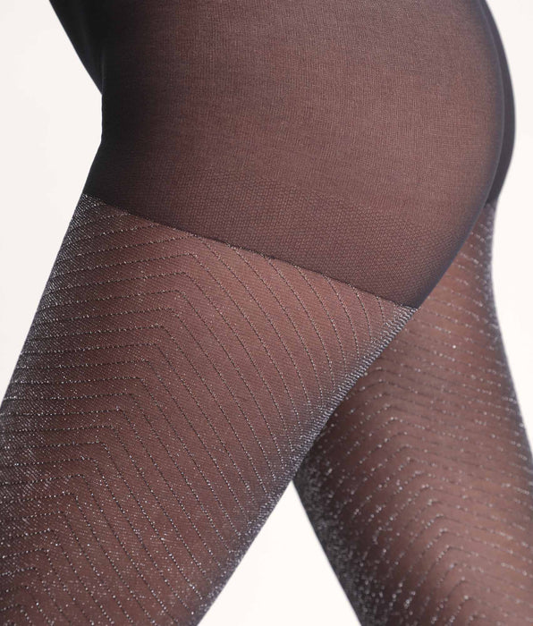 DIM Black Shiny Sequined Tights Dim Style