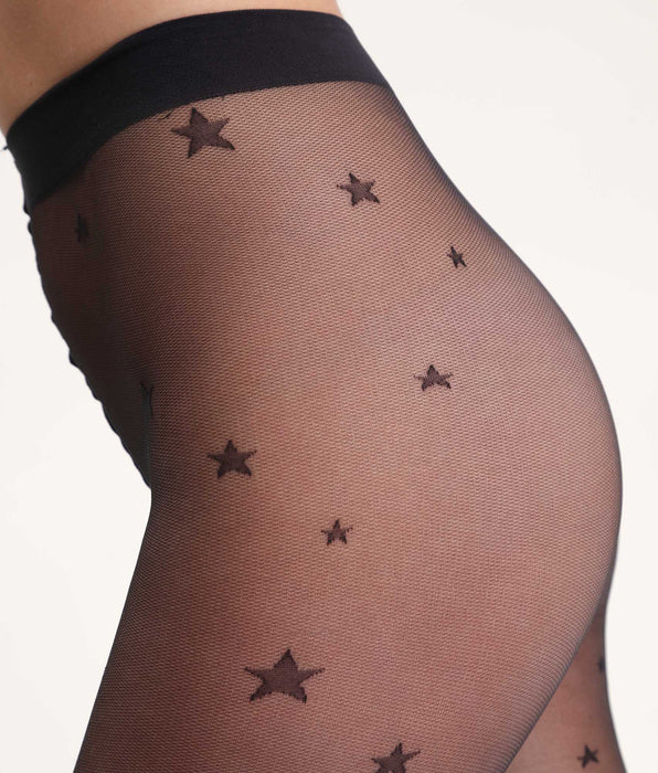 DIM Black sheer tights with star pattern Dim Style