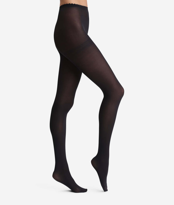 DIM Black opaque tights 40D Body Touch Microfibre