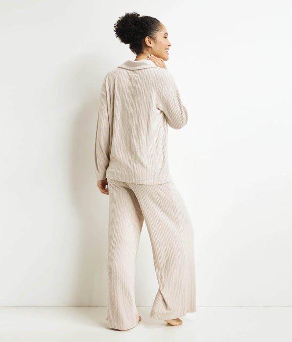 DIM Women's Ivory Warm pyjama trouser set Dim
