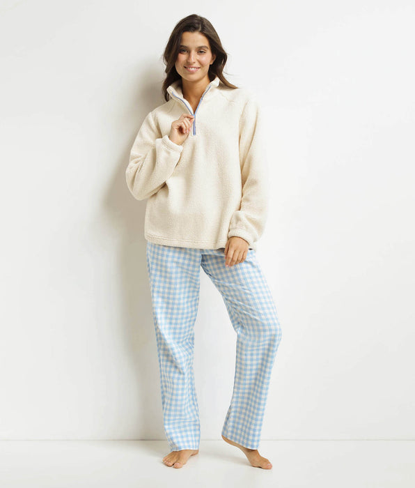 DIM Women's pyjama trouser set Blue Grey Dim Warm