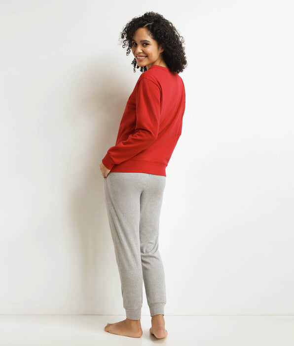 DIM Women's Christmas pyjamas Grey Red Dim Family