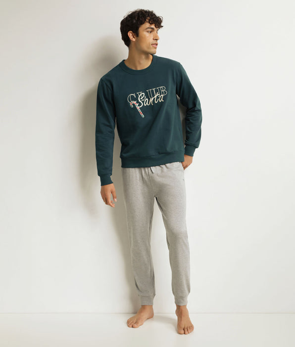 DIM Men's pyjama trouser set Grey Green Dim