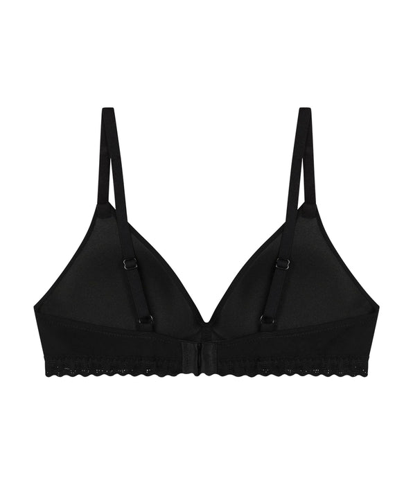 DIM Girls' microfibre and lace non-wired bra in Black Daily