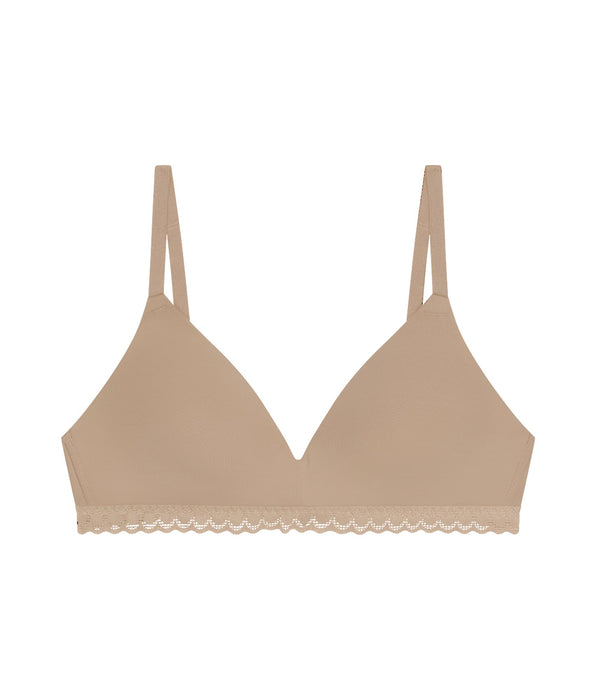 DIM Girls' microfibre and lace Nude Daily non-wired bra