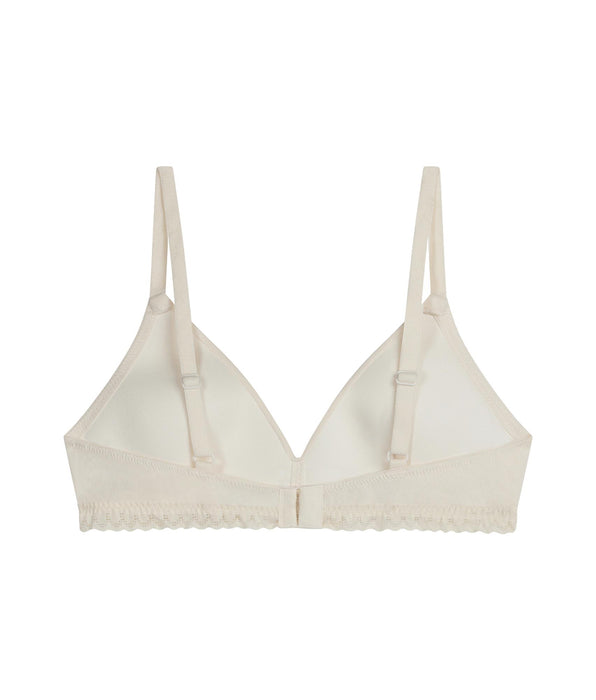 DIM Daily microfibre and lace ivory teen bra without underwire