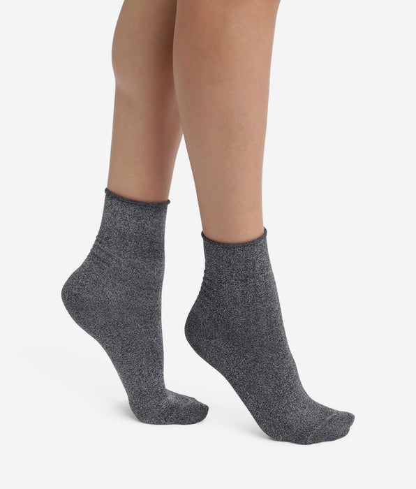 DIM Dim Mode women's black lurex socks
