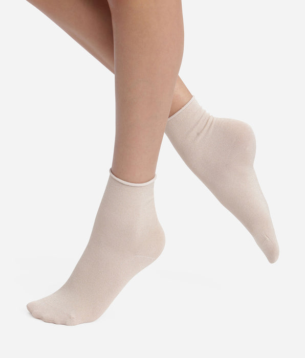 DIM Dim Mode women's lurex socks in Ebony