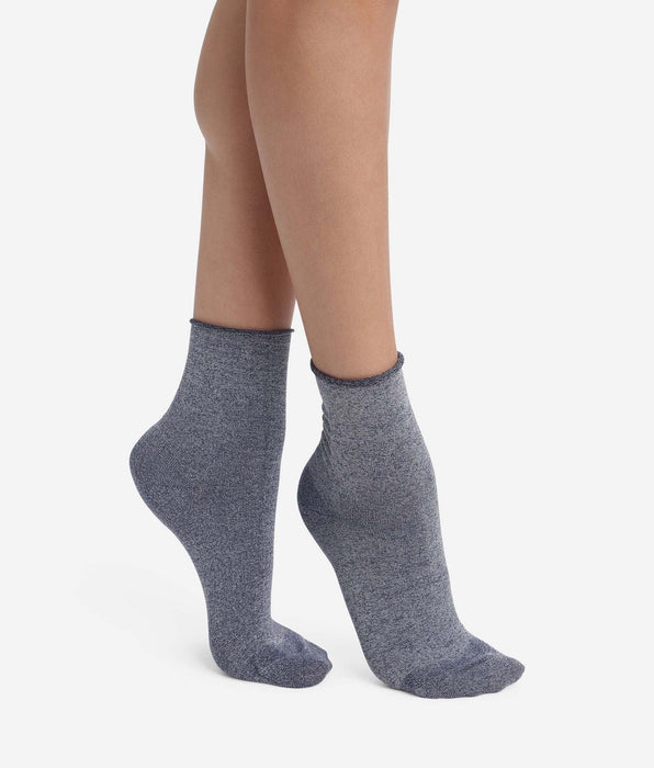 DIM Pack of 2 pairs of Dim Mode navy blue lurex women's socks