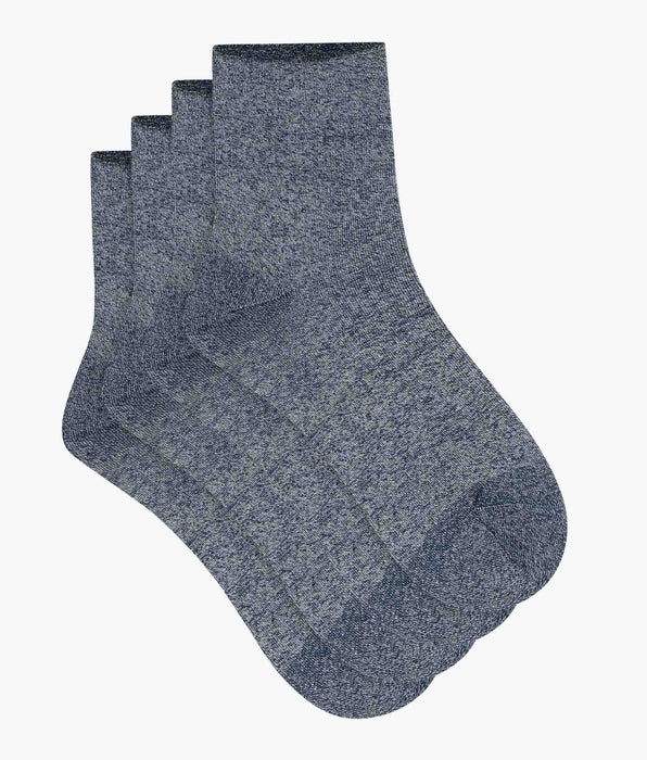 DIM Pack of 2 pairs of Dim Mode navy blue lurex women's socks
