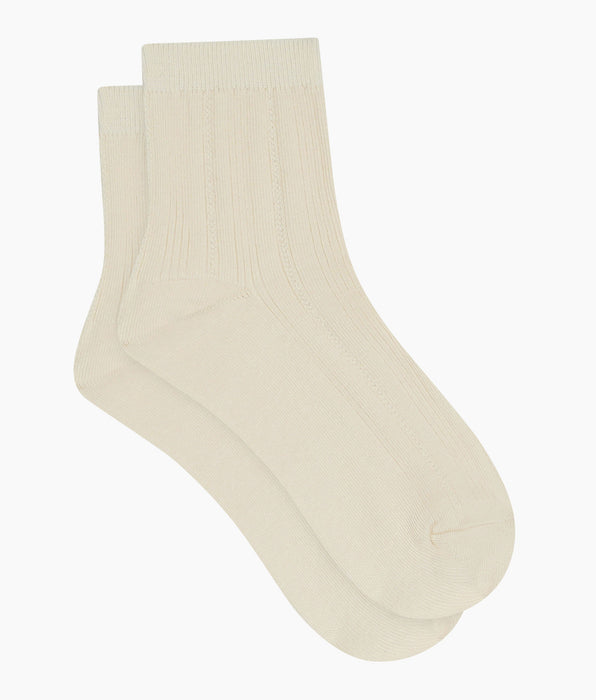 DIM Dim La Mode Ivory Pointelle Cotton Women's Socks
