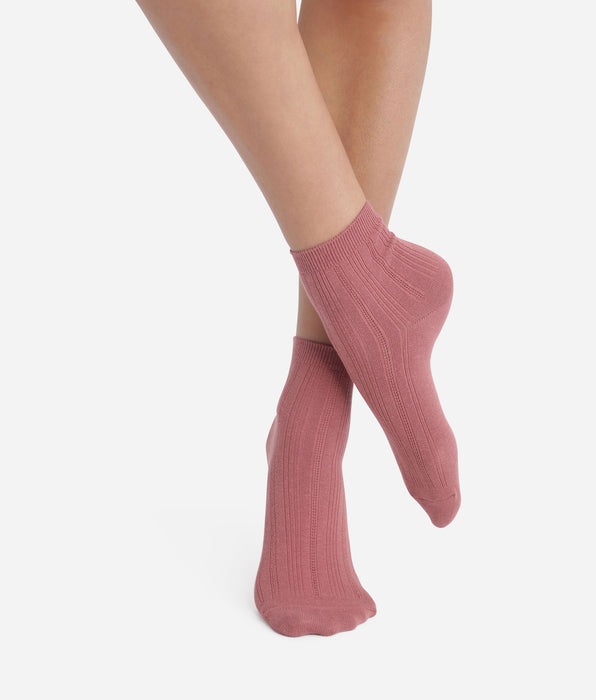 DIM Dim La Mode Old Rose women's pointelle cotton socks