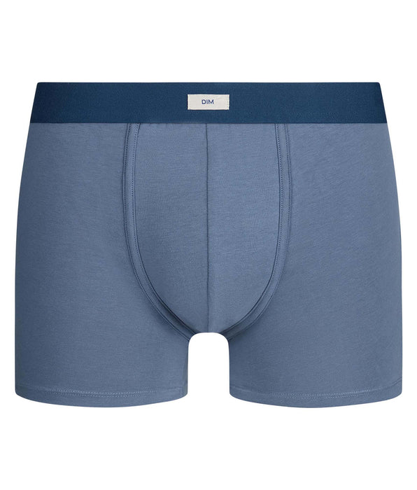 DIM Dim Trendy long cotton boxer shorts for men in Fjord Blue