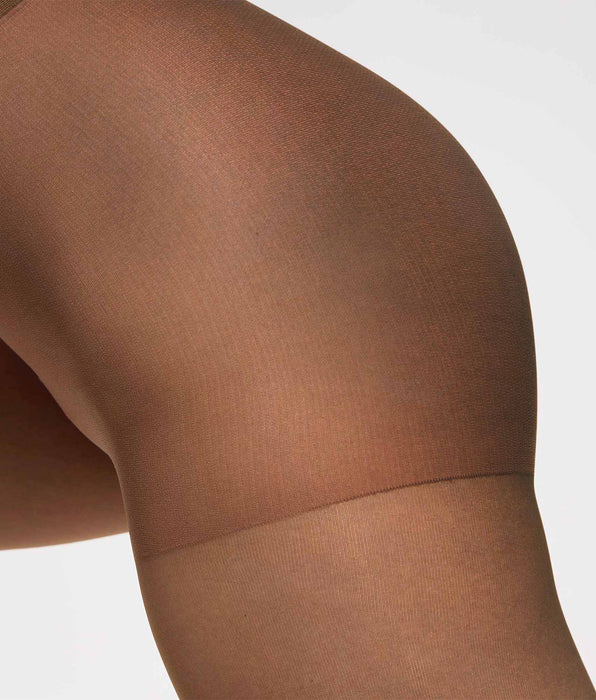 DIM Sheer dark brown Nude tights with no visible waistband