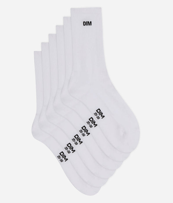 DIM Pack of 3 women’s white Original sport socks