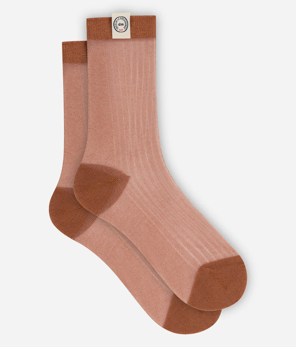 DIM Women's patent red socks Dim x Ines de la Fressange