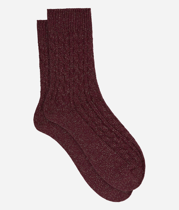DIM La Mode intense red ribbed socks