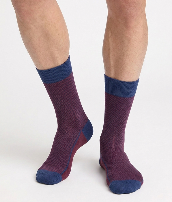 DIM Men's garnet red cotton socks La Mode