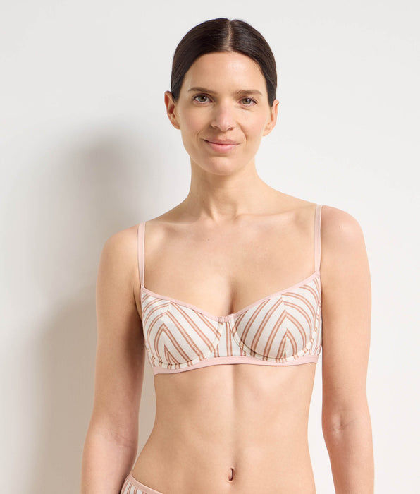 DIM Cream pink underwired balconette bra Dim x Ines de la Fressange