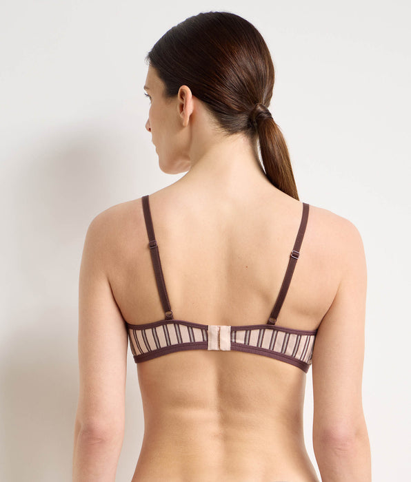 DIM Wire-free brown-pink bra Dim x Ines de la Fressange