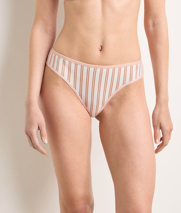 DIM Cream and pink printed thong Dim x Ines de la Fressange
