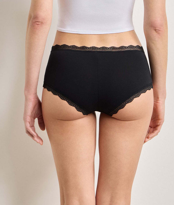 DIM Pack of 2 black Daily Coton Dentelle shorties