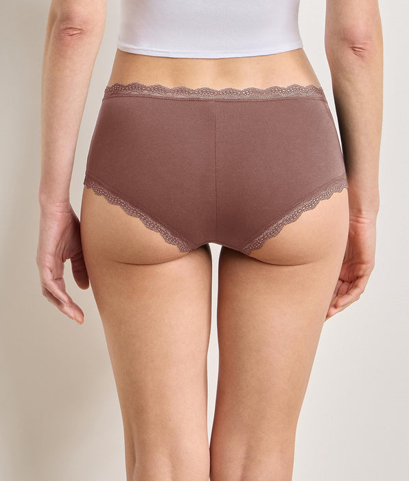 DIM 2-pack of ash Daily Coton Dentelle shorty briefs