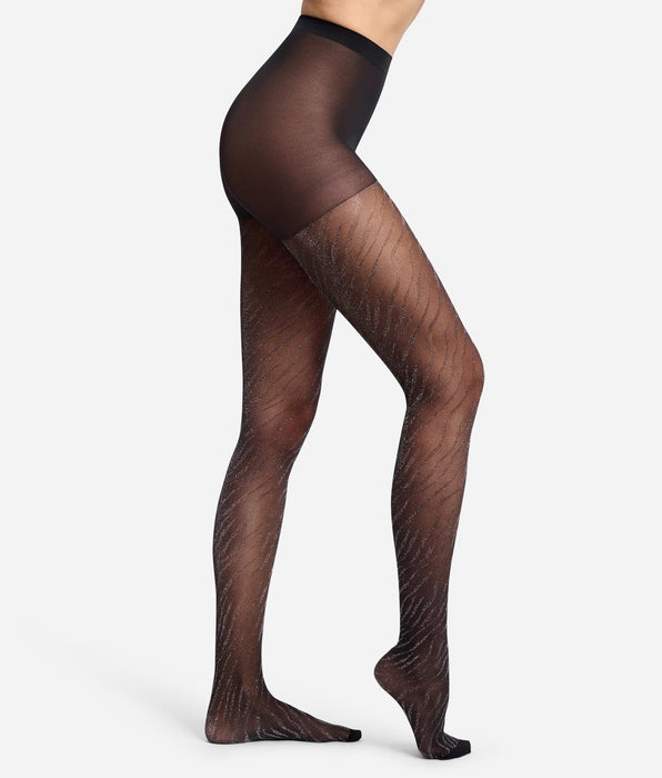 DIM Style Le Nocturne black patterned tights