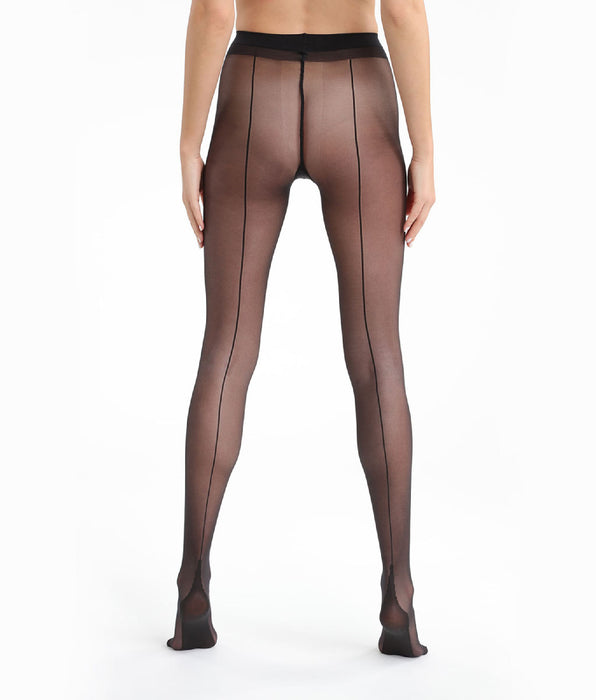 DIM Black DIM Signature Couture 20 tights with back seam