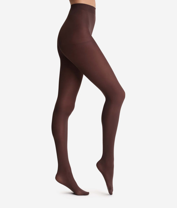 DIM Style 50 opaque velour tights in chocolate