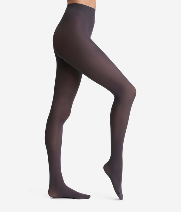 DIM Style 50 opaque velour tights in charcoal grey