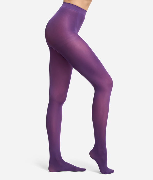 DIM Opaque 50D Night Purple tights with comfort waistband, velvety finish