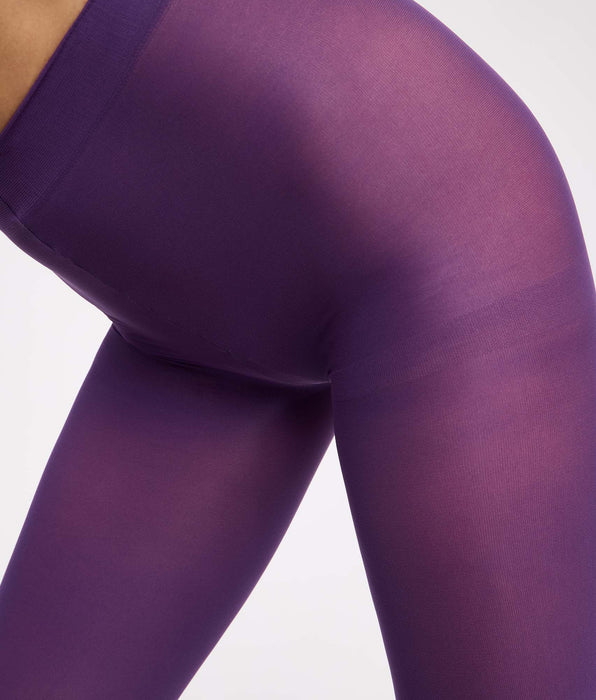 DIM Opaque 50D Night Purple tights with comfort waistband, velvety finish