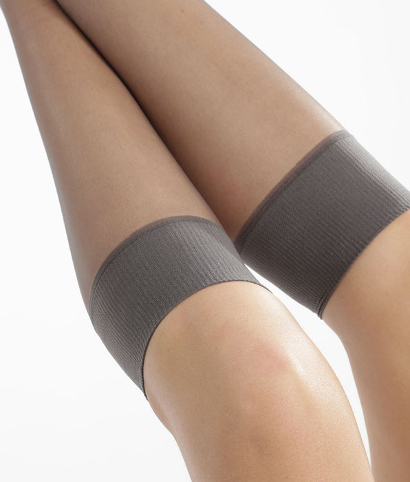 DIM Pack of 2 pairs of Mes Essentiels 15 sheer knee highs in pepper