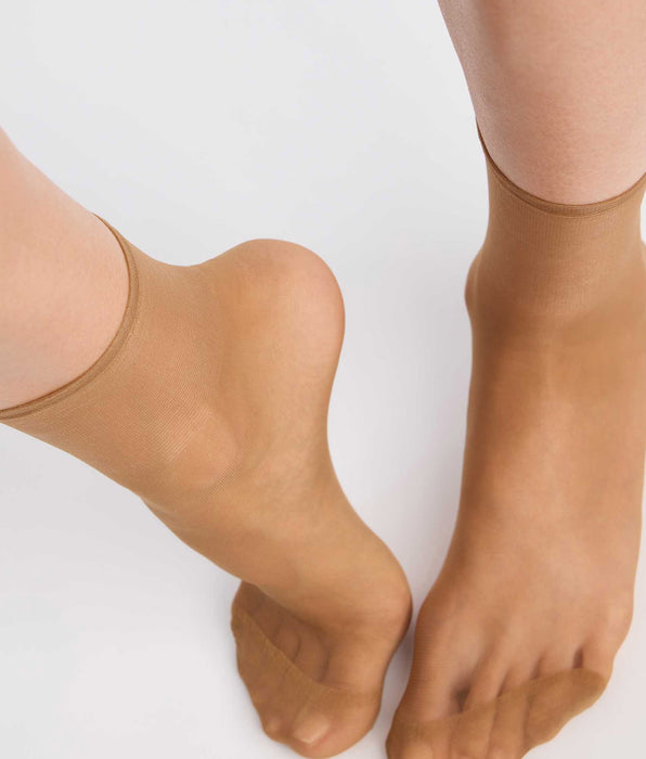 DIM Pack of 2 cinnamon sheer ankle socks Resist