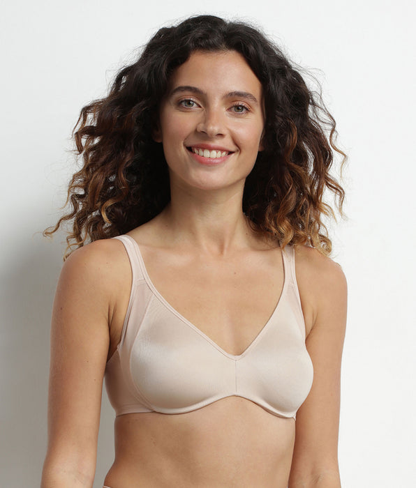 DIM Generous Minimizer bra in barely beige