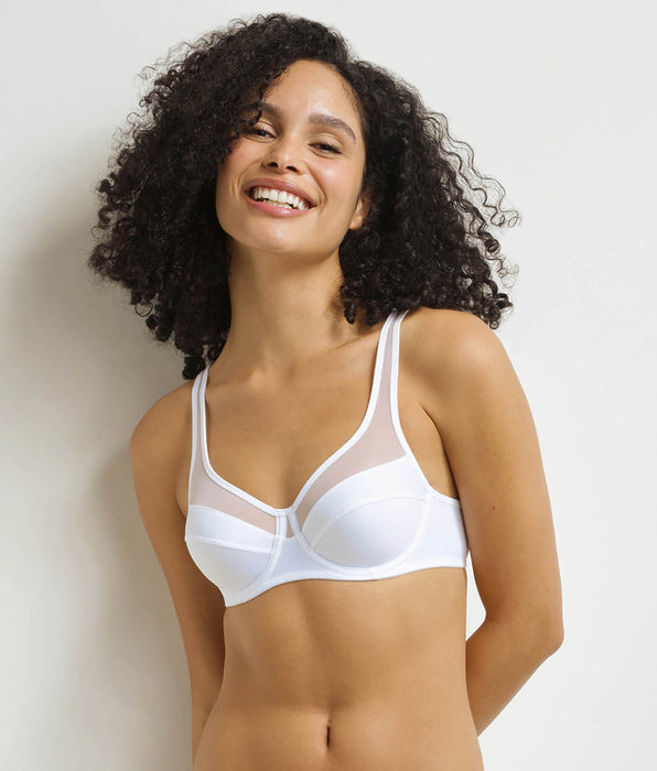 DIM Generous Dim underwire push-up bra white