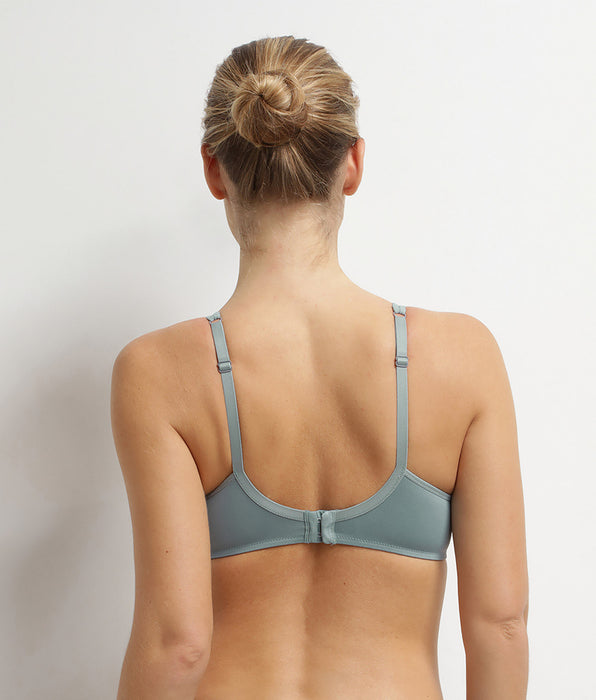 DIM Generous Sage microfibre and tulle full cup bra