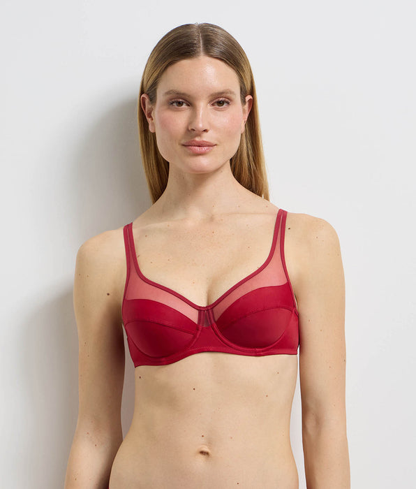 DIM Generous Classic redwood underwired full cup bra