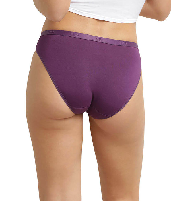 DIM Pack of 5 women's stretch cotton briefs with Les Pockets message