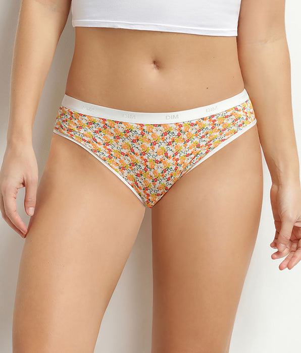 DIM Pack of 5 women's stretch cotton briefs with Liberty print Les Pockets