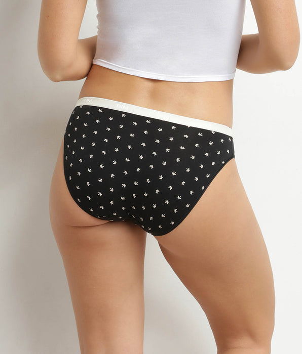 DIM Pack of 5 women's stretch cotton briefs with tropical pattern Les Pockets